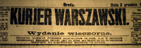 winieta gazety Kurjer Warszawski