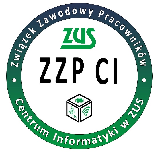 logo Związku Zawodowego Pracowników Centrów Wsparcia Informatyki Zakładu Ubezpieczeń Społecznych