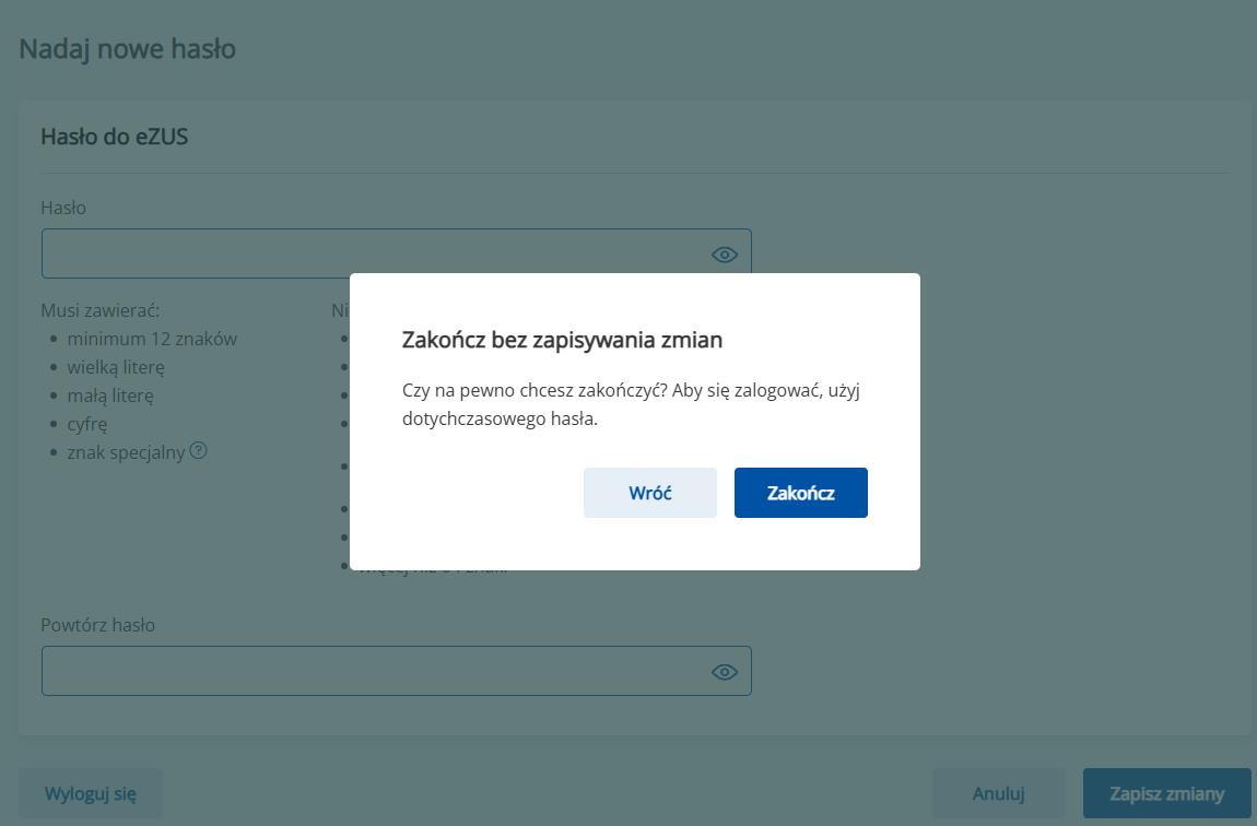 plansza zakończ bez zapisywania zmian