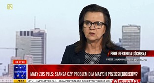 Prezes ZUS w telewizji secrren z ekranu - link do powiększonego obrazka
