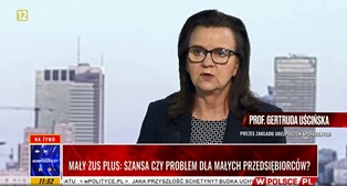 Prezes ZUS w telewizji secrren z ekranu - link do powiększonego obrazka