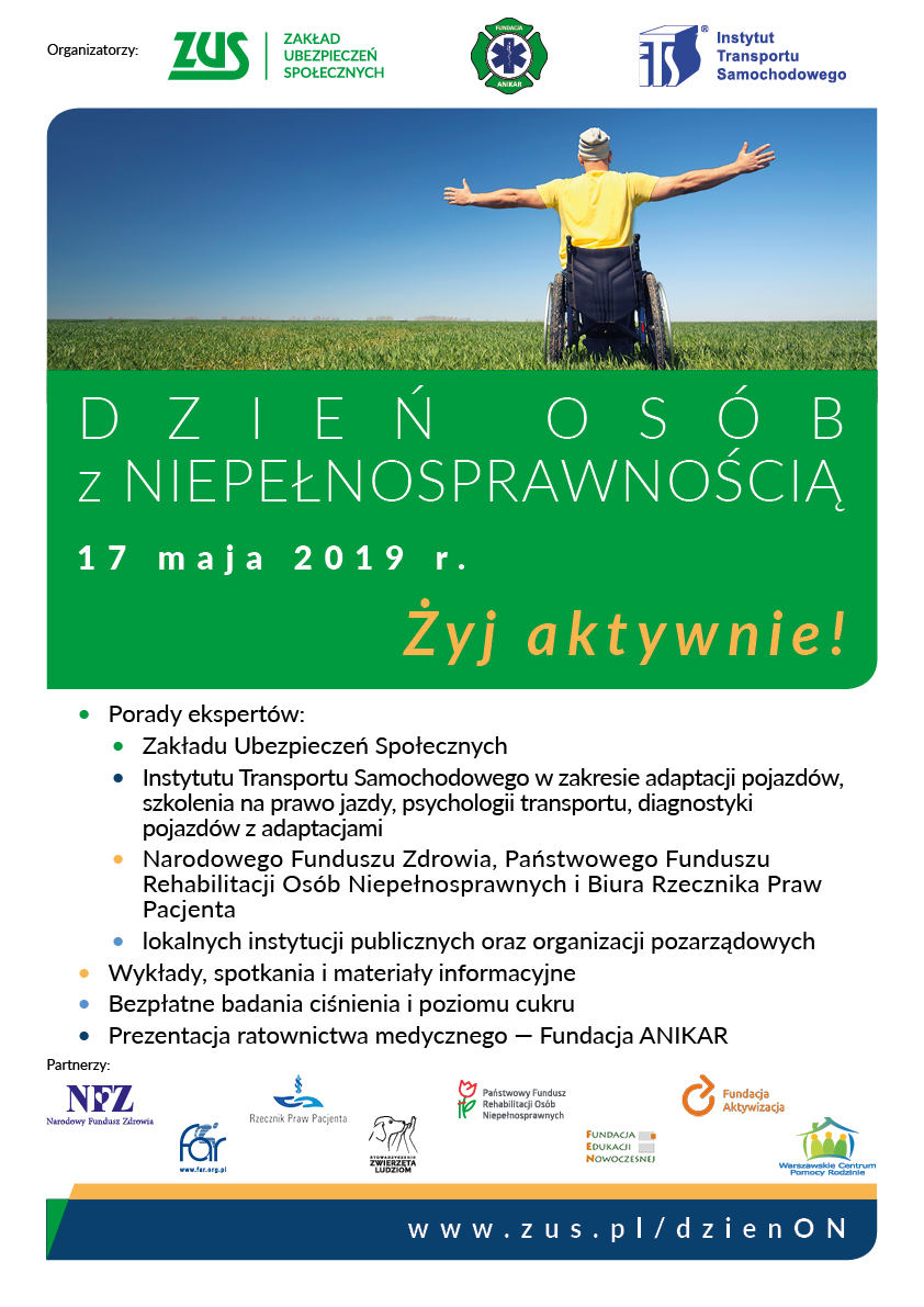 plakat - dzień osób z niepełnosprawnością 2019