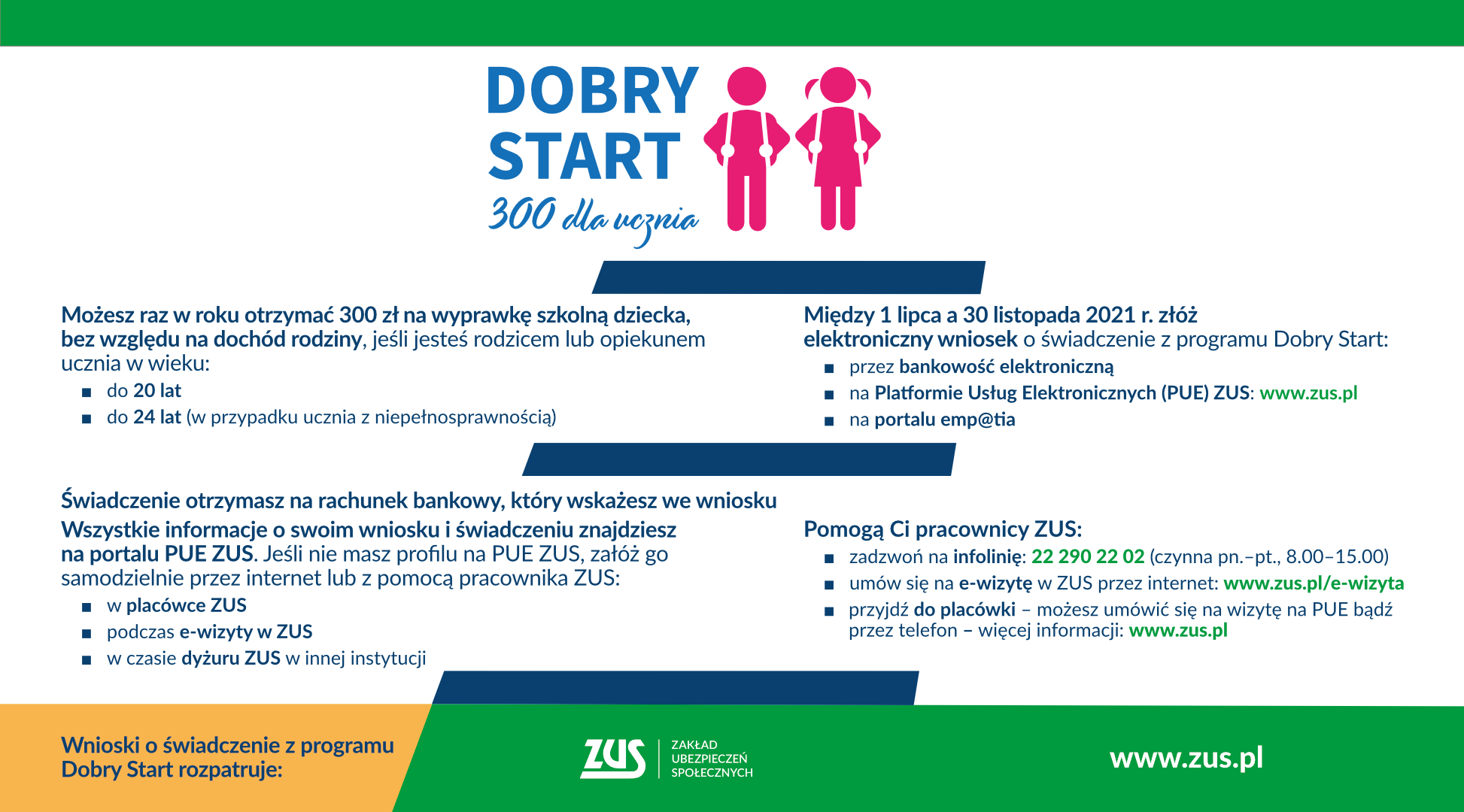 inforgrafika 300+ informacje ogólne - szczegóły podane są w informacji na stronie - link do powiększonego obrazka