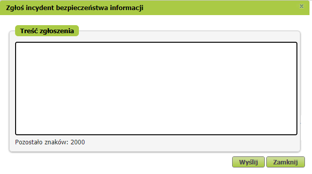 zgłoś incydent bezpieczeństwa informacji